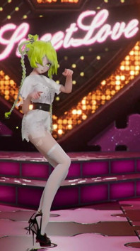 Hatsune miku हिलाओ यह गीत कपड़े उतारना नृत्य हेनतई एमएमडी 3डी सुनहरे बालों का रंग संपादित करें smixix