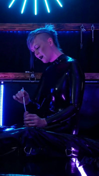 Sondage dans un sac en latex