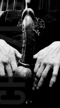 B&w Cock Play W/ Cumshot