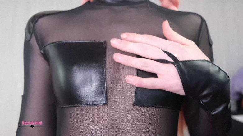 Destination Kat: Shiny Bodysuit JOI