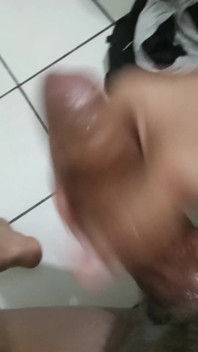 Oiled up Stroking Dick