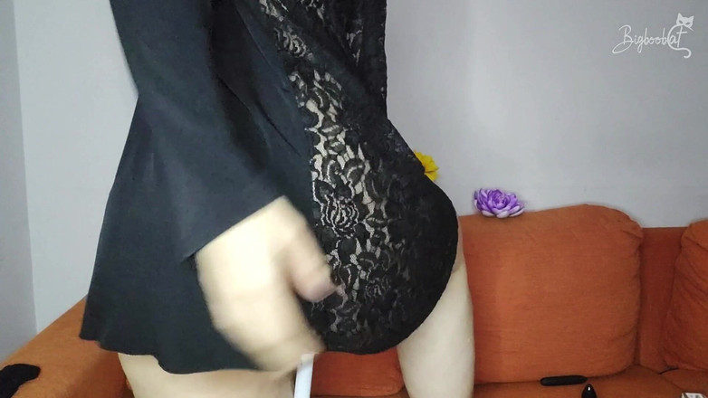 BigBoobCat: Vyzkoušejte moje velká přírodní prsa, když masturbuji s maskou mé...