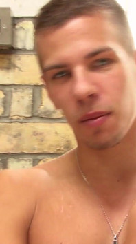 Young and hot blond twink in a first masturb experience with a sex toy