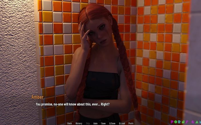 Porny Games: Días universitarios por Greebo - hora de baño con mujer sexy 3
