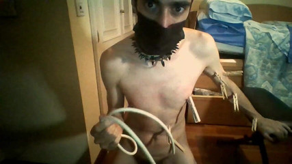 Slave Sparrow: Webcam sesión bdsm (azotes, preñadas, anal)