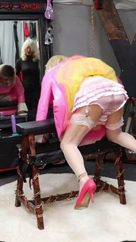 Sissy Dee Gets a Double Vibrator Treat From Lady Fee