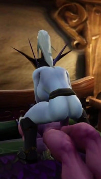 Man bondaged up so she can ride him : Warcraft porn parody