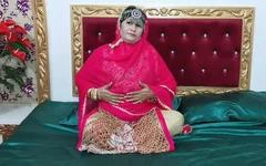 Beautiful Indian Sexy Bride Sex with Dildo in Wedding Dress