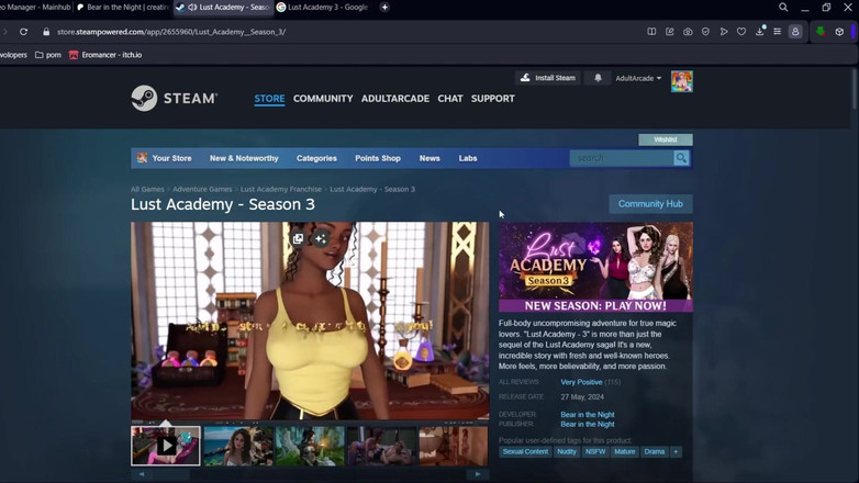 LewdArcade: Lust Academy Season 3 Gallery [part 05] Porn Game Play [18+] Story-driven 3D Visual Novel...