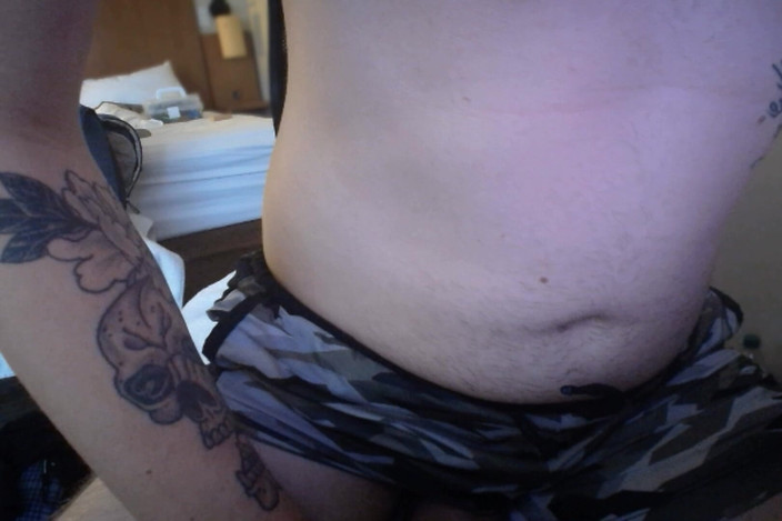 Ryan Cauthon: Army Camo Shorts Showing Stiff Thick Bwc
