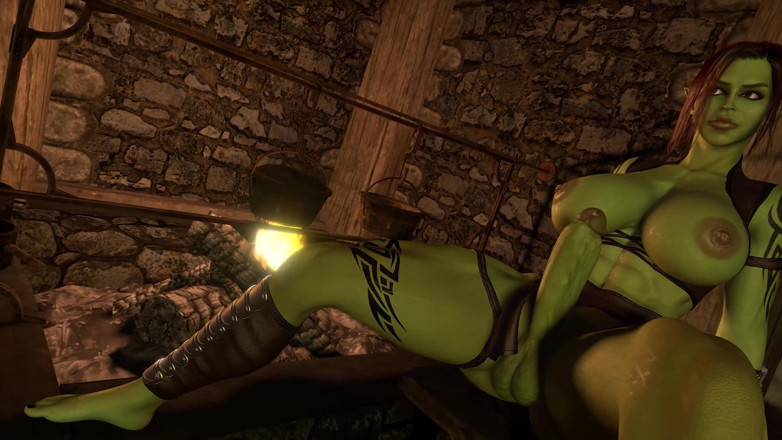 FutaPornoWorkshop: POV Futanari. Double Penetration with Orcs