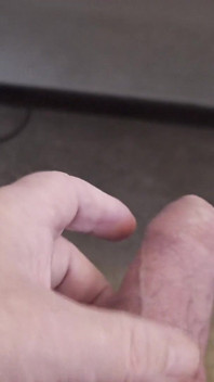 My Friend Is Sitting in the Chair and Playing with His Cock Means He Is Riding a Dildo