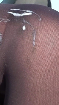 Hot Blowjob and Cum on a Hot Ass in See Through Leggings