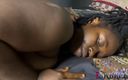 African Beauties: Чернокожая шлюшка трахается раком, получает камшот на лицо и играет с извращенной слюной