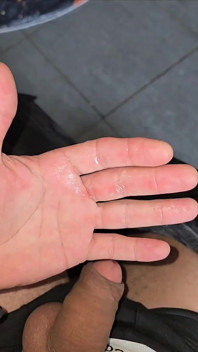 I Stroke My Big Dick and Shoot My Cum Load on the Floor