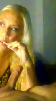 01 Hot Blonde Sucking Cock with Candy Part 1 - Marian