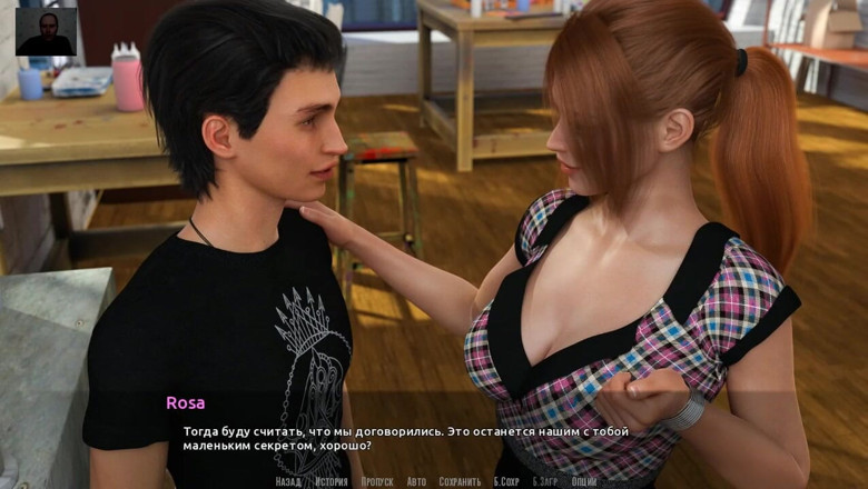 3DXXXTEEN2 Cartoon: Mamada caliente en la galería. Paja de polla, grandes tetas...