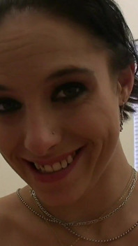 My lover a big dark haired slut girlfriend enjoys having a cock inside her pussy and giving blowjobs