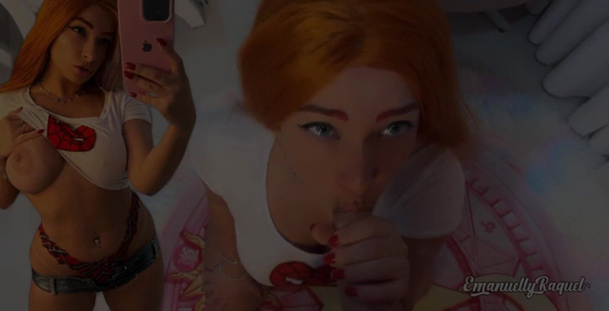 Emanuelly Raquel: Mary Jane Cosplay rucha się z Spidermanem i Cumming tak...