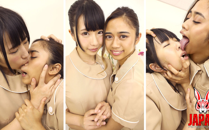 Japan Fetish Fusion: Arisu Mizushima gegen Aysha yuzuki - schmutziger atem, naselecken und spuckschlacht...