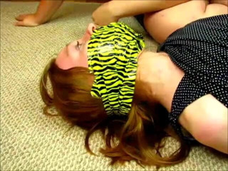 Selfgags classic: Hogtaped, spanked & humiliated!