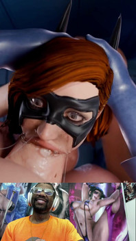 Huge Cock Futa Power Girl Fucks and Cums All Over Batwoman’s Cute Slutty Fucking Face