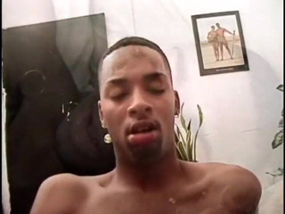 Gays Case: Gay black boy deep throats a huge black stick