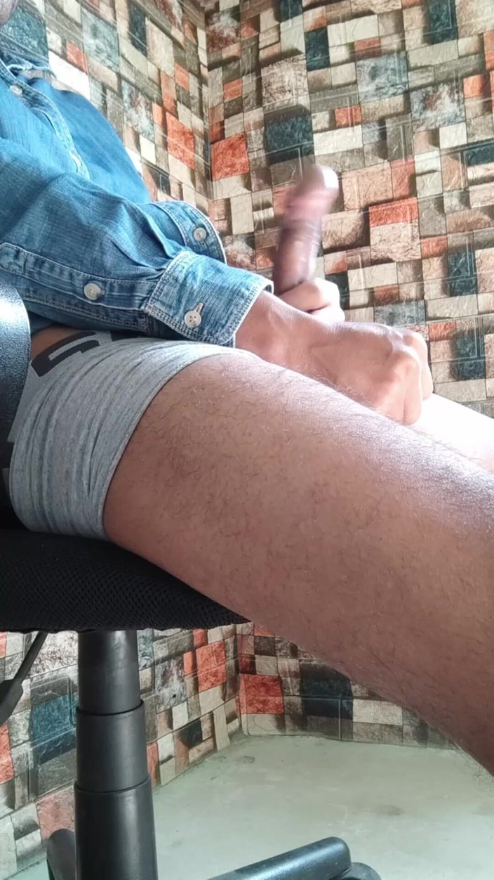 Hornyboy2058: Hot Guy in Boxers Moaning Loudly and Stroking His Cock...