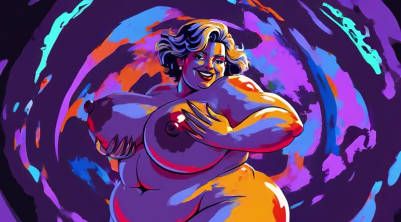 AI Porn: Ai bbw gorlock mulher dançando nua