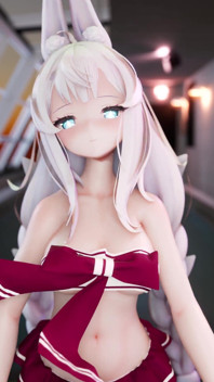 [mmd] Skirt mini pakaian pelajar gadis arnab yang ganas,