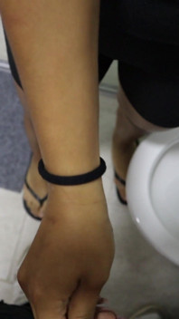 I got my hands dirty so my stepsister helped me to pee and masturbate