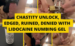 BJQueen and Rod: Chastity Odemknutí, Edged, Zničené, Odepřeno s Lidocaine Numbing Gel