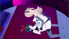 Hentai Smash: Genshin Impact - Fischl和Amber玩女同性爱，用穿戴式假 ...
