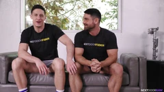 NextDoorRaw - musculoso tatuado Jock Dalton Riley dá facial a pedaço barbudo