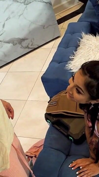 Hot Stepdaughter Seduces Her Horny Stepdad in a Slutty Costume to Get What She Wants