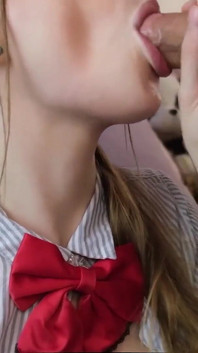 Juicy Blowjob in College Uniform