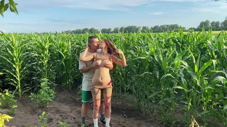Airaccoon: Stepbrother Has Sex with Stepsister While Walking Through a Cornfield