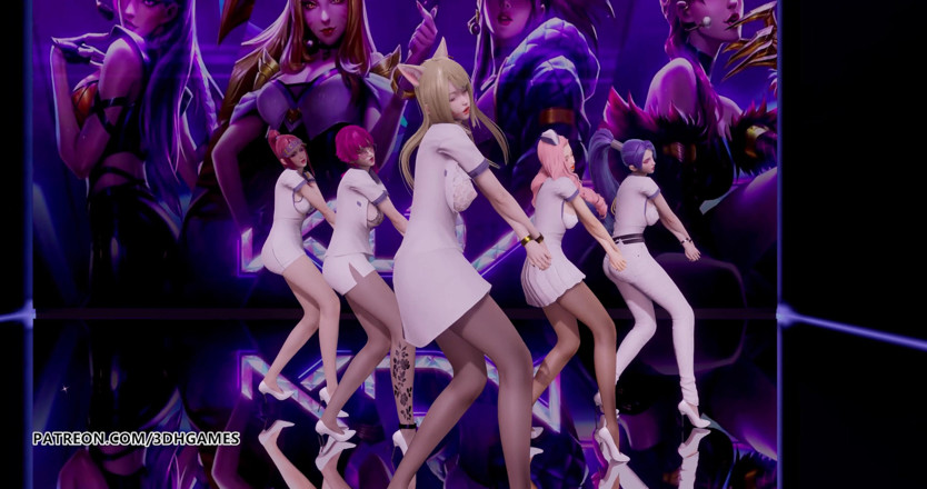 3D-Hentai Games: Somi - รออะไรอยู่ เต้นยั่ว Ahri Akali Kaisa Evelynn Seraphine KDA 3D เต้นเงี่ยน