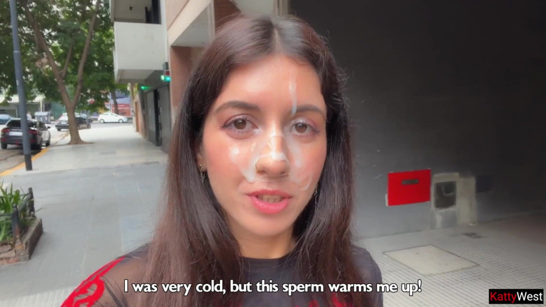 Katty West: Saya suka berjalan, semuanya dalam sperma! Tolong di muka saya! -...