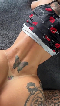 Legs Shaking - Tattooed Busty MILF Rides Big Dick Reverse Cowgirl POV