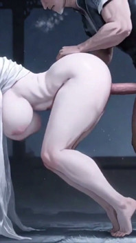Nimfa Prince prins singur noaptea (3d-cgi stilizat)