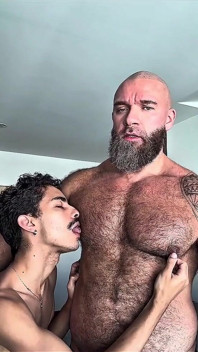 Feet, Big White Cock, Raw Sex and Size Differences with a Sexy Russian Bear