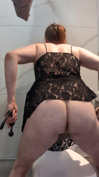 Amateurboy Plays with Anal Beads While Wearing Lingerie