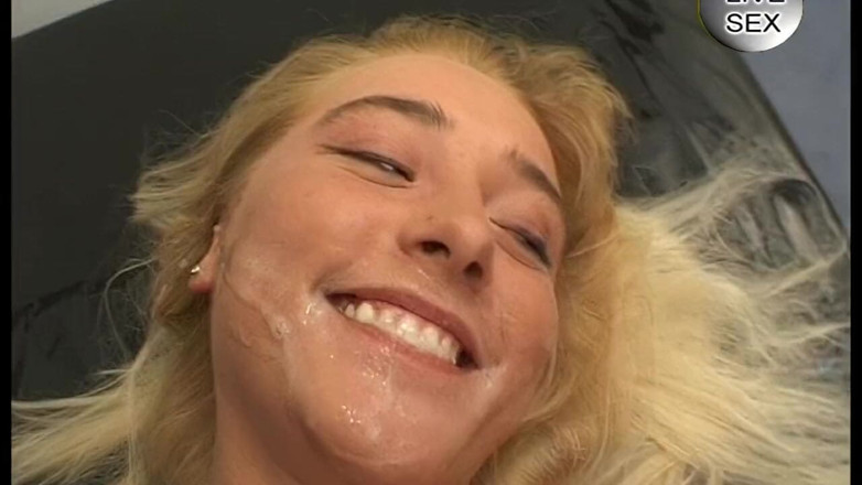 VintageXMovies: Blonde Lets Two Cocks Inseminate Her Face After Fucking