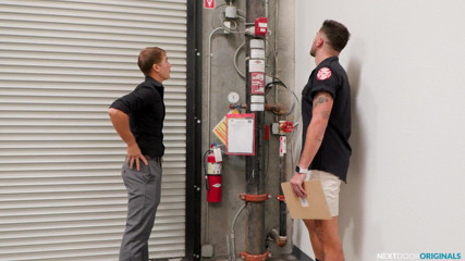 Next Door Studios: Firefighter Chris Damned comes to check Brandon Anderson's pipes -NextDoorStudios