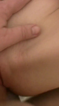My wife a big cheating slut with small natural breasts and brown hair gets turned on by a cock in her pussy