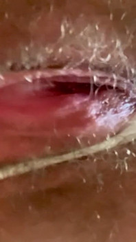 Cspot Sneak Peek of Dripping Hairy Pussy From Below