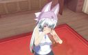 H3DC: 3D Hentai stiefzus trekt voorzichtig de pik van haar stiefbroer...