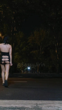 Sissytask Accomplished: Cross the Street with Dildo and Cage