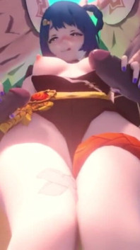 Genshin Impact - Xiangling Fucked by Hilichurls Threesome